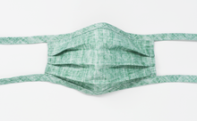 Load image into Gallery viewer, Organic Cotton Face Mask with Flexible Nose and Ties- Fable Textured Sage